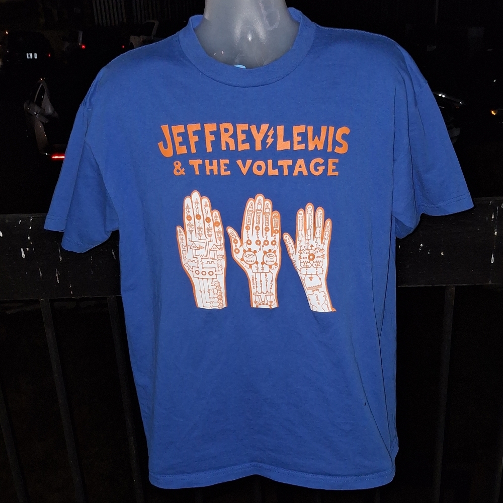 Vintage JEFFREY LEWIS & THE VOLTAGE Band T Shirt Size XL